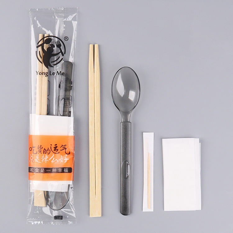 Chopsticks Éicea-Cháirdiúil Indiúscartha Le Páipéar Spúnóige Sraith Scannán Opp Toothpick