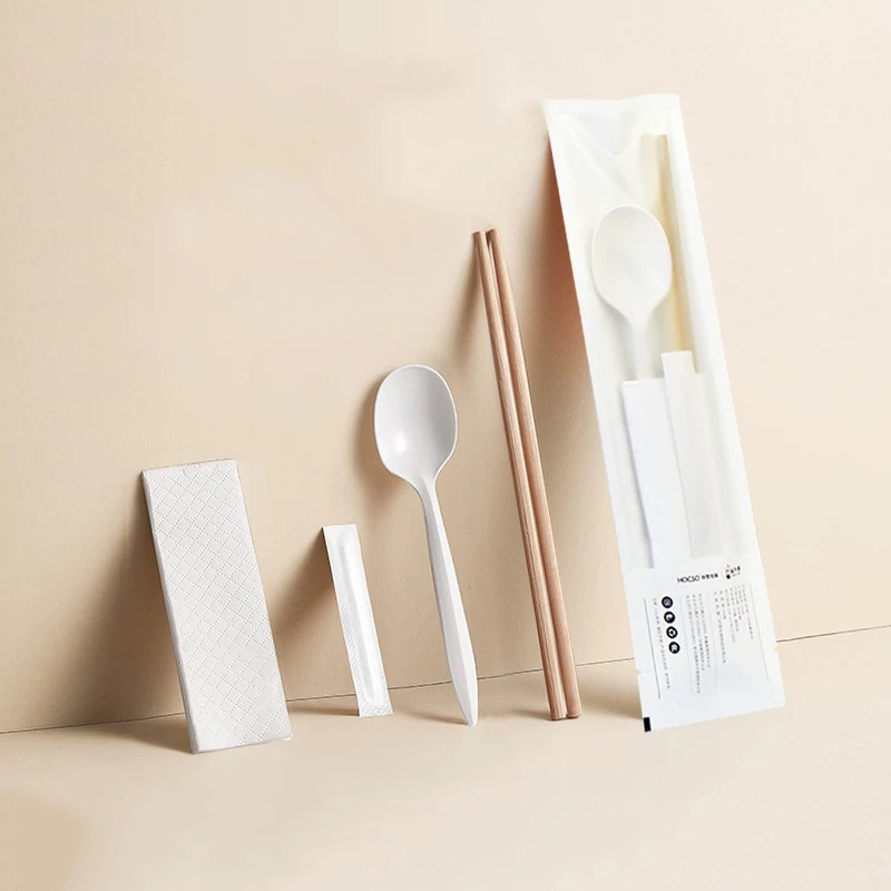 Chopsticks Bambú Indiúscartha 4pcs Socraigh Saincheapadh Sceanra Sraith Scannán Páipéir Indhíghrádaithe